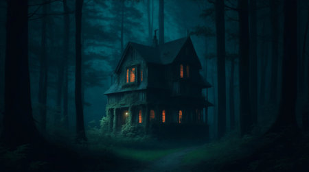 Spooky Night Forest for Halloween Projectsの素材