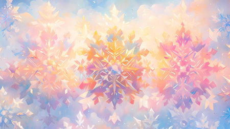Abstract Winter Background with Snowflakes Pattern. Christmas Design template can be used for brochure, banners or website.の写真素材