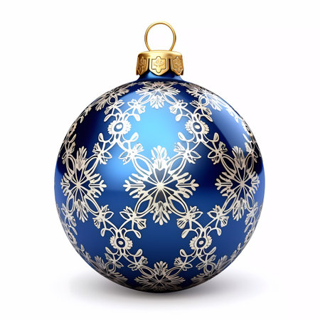 Blue Christmas Ball Realistic 3D Styleの素材