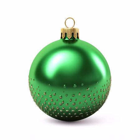 Green Christmas Ball Realistic 3D Styleの素材
