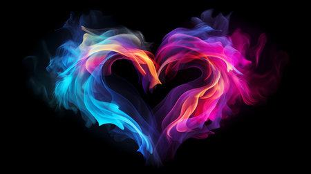 Heart Shaped Colorful Powder Backgroundの素材