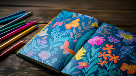 Coloring Book with Colored Pencilsの素材