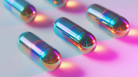 Medical Capsules Made of Iridescent Materialの素材