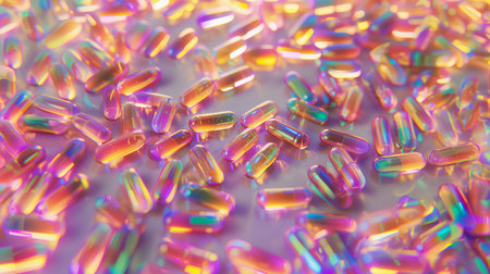 Medical Capsules Made of Iridescent Materialの素材