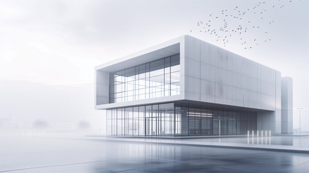 Futuristic Urban Elegance Modern Building Conceptの素材