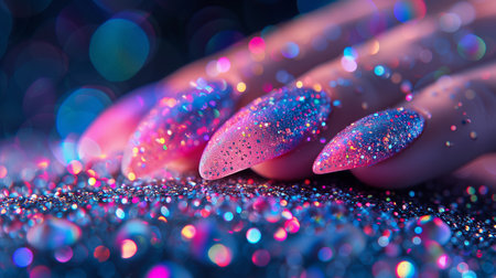 Luminous Glamour Neon Colors Nailの素材