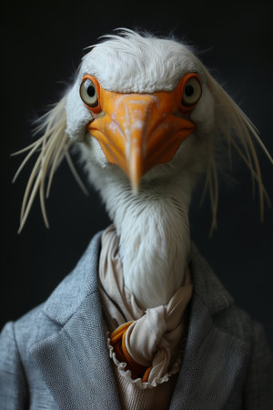 Bird Avatar in a Business Suitの素材