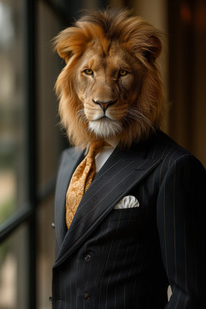 Lion Avatar in a Business Suitの素材