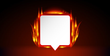 White Leaf on Glowing Fiery Red Backgroundのイラスト素材