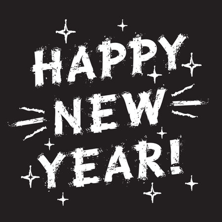 Happy New Year Paint Letteringのイラスト素材