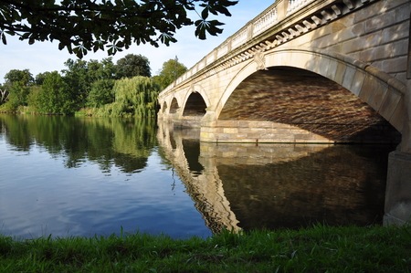 Serpentine Bridge in Hyde Park, London, UKの写真素材