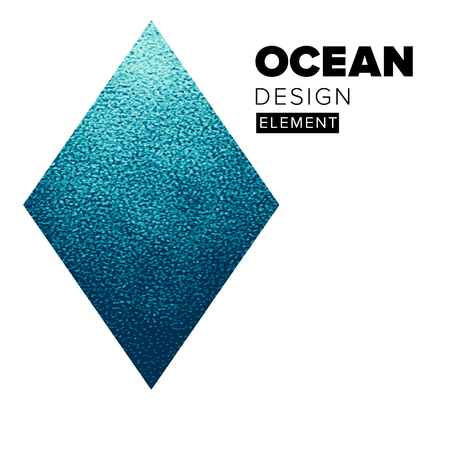 Geometric blue ocean water rhombus element for media banners for booklet covers, flyers, poster, placards and social media bannersのイラスト素材