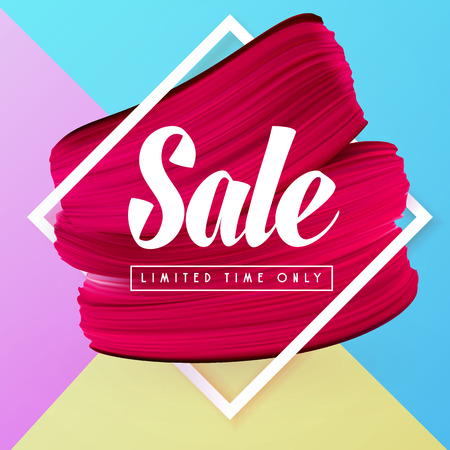 pattern. Makeup, cosmetics, fashion modern girly banner. Vector abstract Illustration used in the newsletter, brochures, poster, flyer, advertisements, vouchers.のイラスト素材