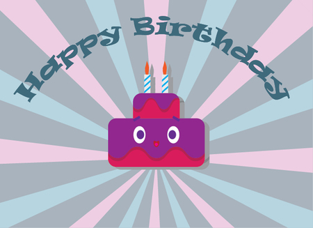 Happy Birthday Card - Vector Illustrationのイラスト素材