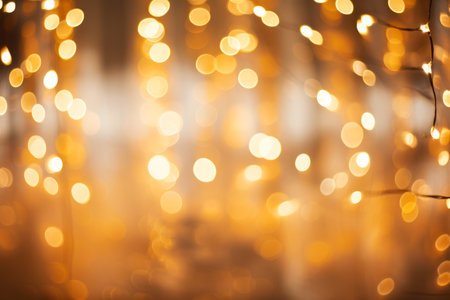 Blurry photo of bunch of lights in the dark. Generative AI.の素材