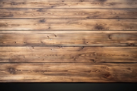 Wooden wall with black background and black frame around it. Generative AI.の素材