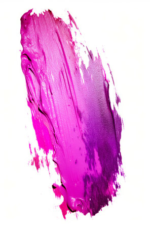 Pink and purple paint smudges on white background. Generative AI.の素材