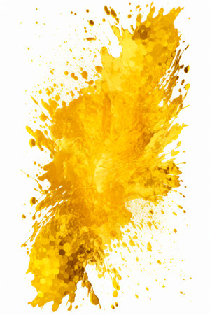 Yellow substance is flying through the air. Generative AI.の素材