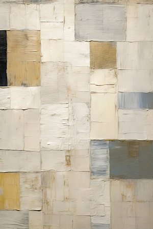 Image of white and blue block with black background. Generative AI.の素材