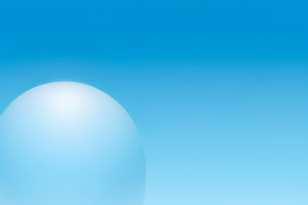 Blue sky with white cloud in the middle of it. Generative AI.の素材