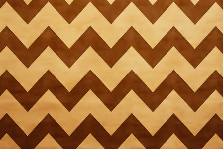 Brown and white chevron pattern with cell phone. Generative AI.の素材
