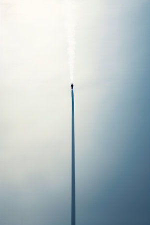 Jet flying through the air with smoke trail coming out of it. Generative AI.の素材