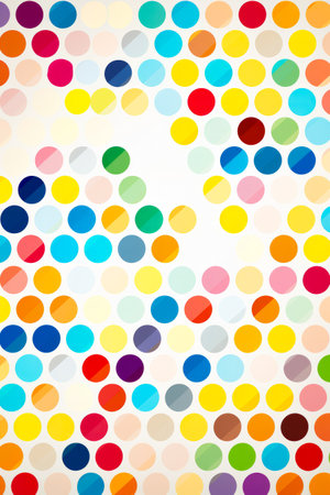 Colorful background with circles of different colors on it,. Generative AI.の素材
