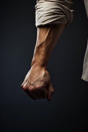 Person's arm and arm. Generative AI.の素材