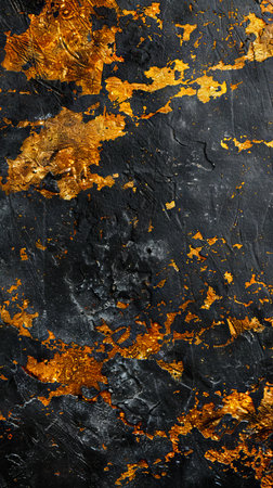 Gold and black marble texture background.の素材