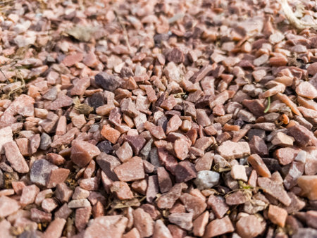 A close up of a pile of small rocks on the ground.の写真素材