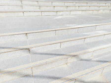 A set of concrete steps leading up to the top of a building.の写真素材