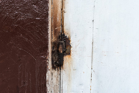 Old wooden barn door real natural broken aged rust forgotten space for text texture abandoned...