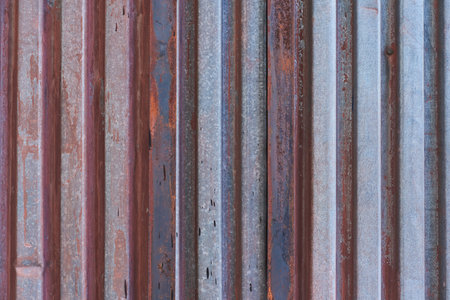 Washed out aged metal steel plate wall flat texture background roof garage door construction concept