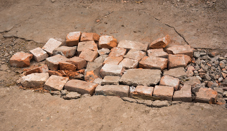 broken bricksの写真素材