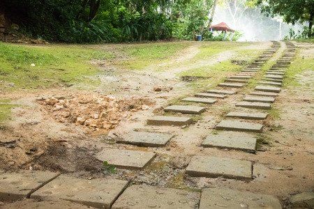 Garden pathの写真素材