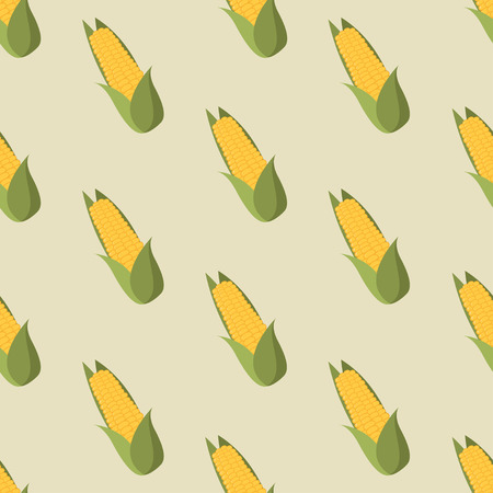 Seamless pattern with Corn, vector illustration backgroundのイラスト素材