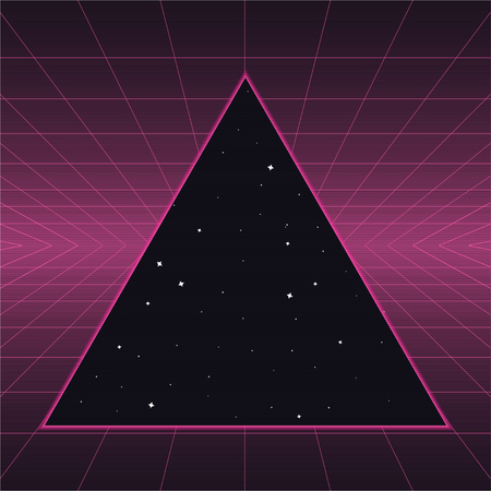 Retro Sci-Fi pattern. Colorful abstract pattern for your designsのイラスト素材