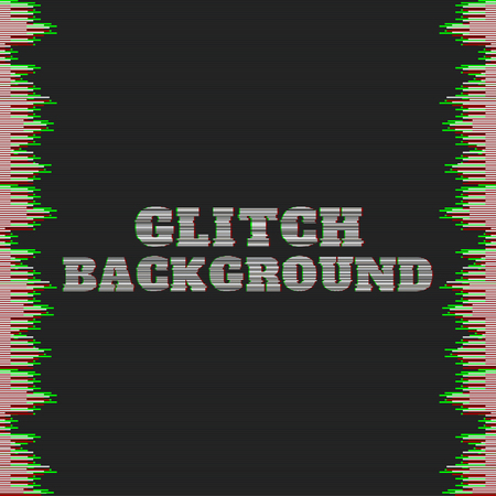 Vector glitch pattern. Distorted horizontal stripes on the edges of the image. Colorful abstract pattern for your designsのイラスト素材