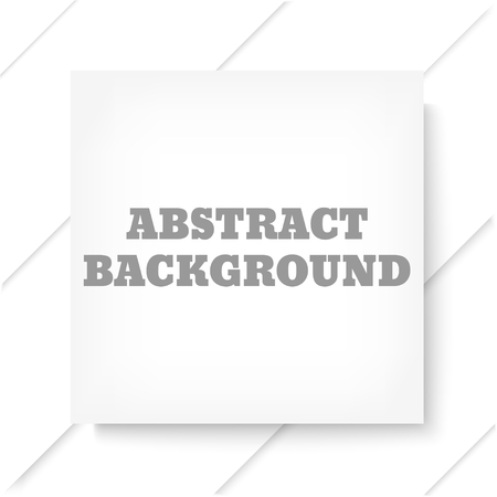 White abstract background. Paper strips and paper square. Vector illustrationのイラスト素材