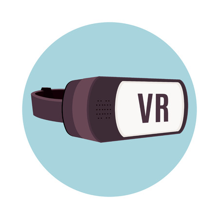 Virtual reality glasses illustration.のイラスト素材