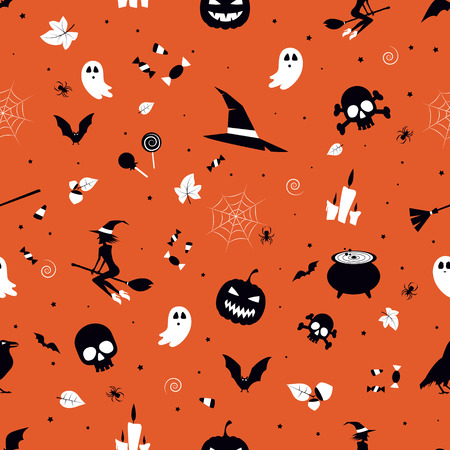 Happy halloween. Seamless pattern for print. Vector illustrationのイラスト素材