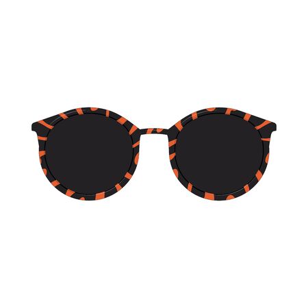 Round Sunglasses isolated on a white background. Vector illustrationのイラスト素材