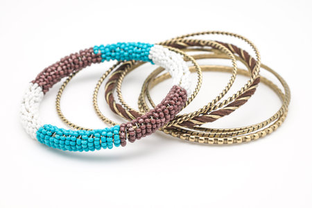 Hand made bracelet for jewelry background