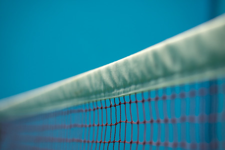 Close up of badminton net at the courtの写真素材