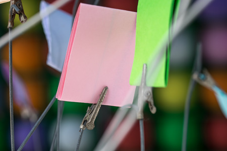 Note pad with rustic clip in multiple colorsの写真素材