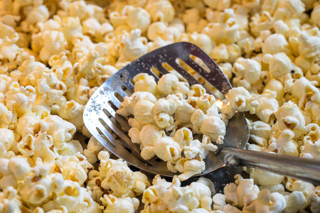 Popcorn for snack backgroundの写真素材