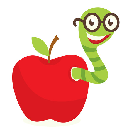 Apple wormのイラスト素材