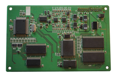 The computer electronic card with chips, microprocessors, transistors, explorers and other...