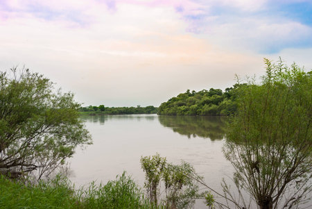 The river in the Far East Russiaの写真素材