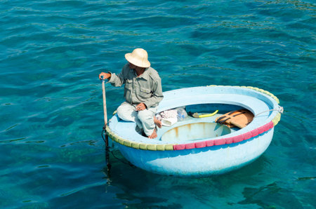 Viet Round Boatの写真素材